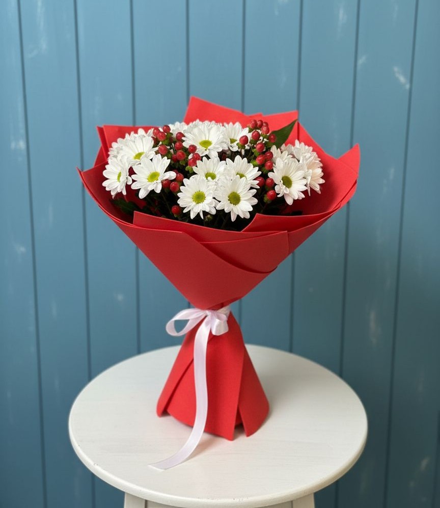 Букет цветов из: Хризантемы в Товарково Тульская область 