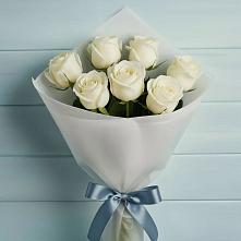 Букет 7 Белых роз Эдлесс Лав #REPLACE_PRED# Товарково Тульская область 