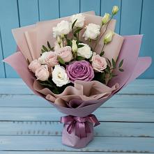 Букет цветов из:  Розы и Лизиантусы #REPLACE_PRED# Товарково Тульская область 