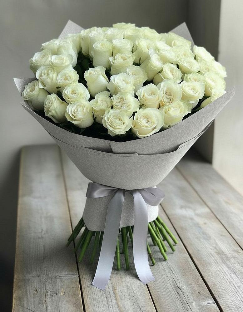 Букет 35 Белых роз в Товарково Тульская область 