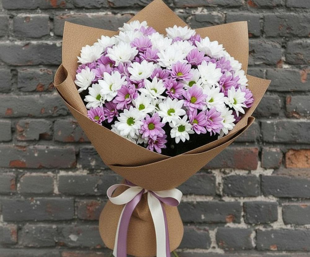 Букет цветов из: Хризантемы в Товарково Тульская область 