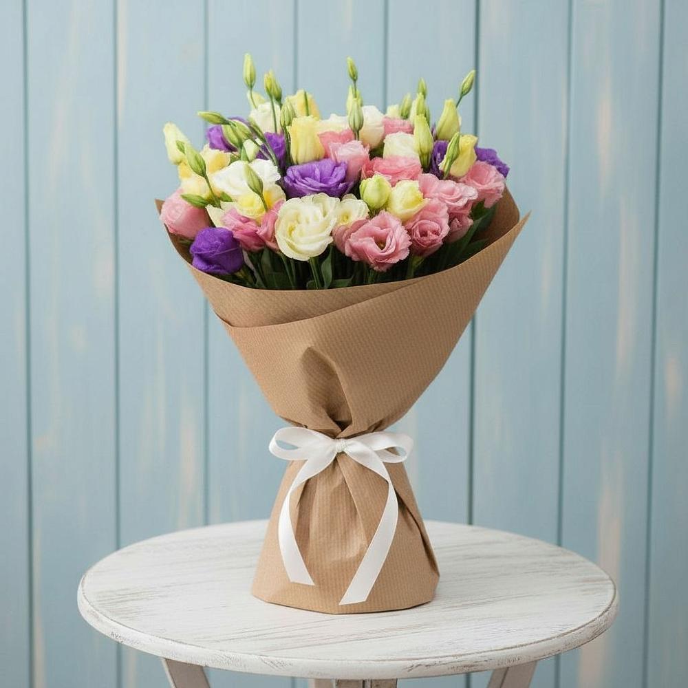 Букет цветов из: Лизиантусы в Товарково Тульская область 