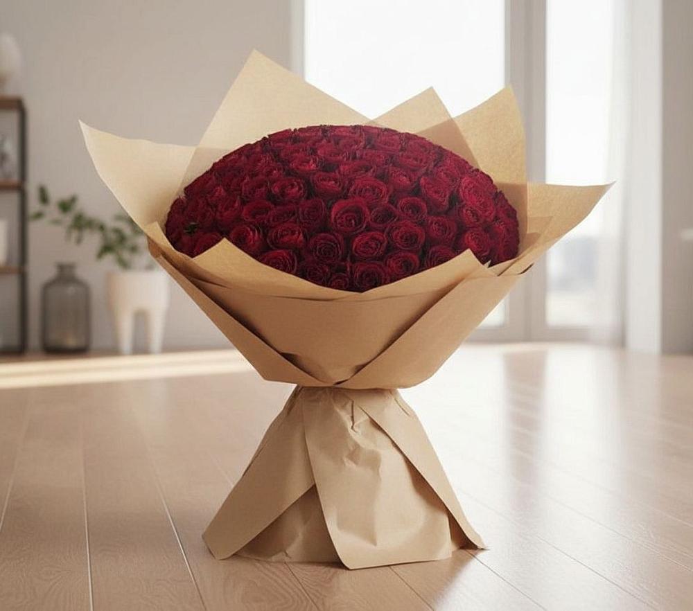 Букет 101 Красная роза в Товарково Тульская область 