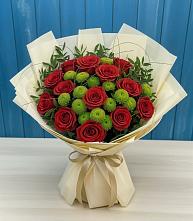 Букет цветов из:  Розы и Хризантемы в Товарково Тульская область 