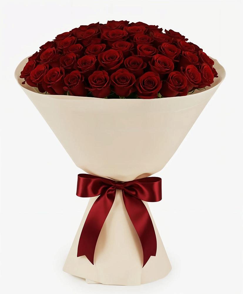 Букет 101 Бордовая роза Блэк Бакарра в Товарково Тульская область 