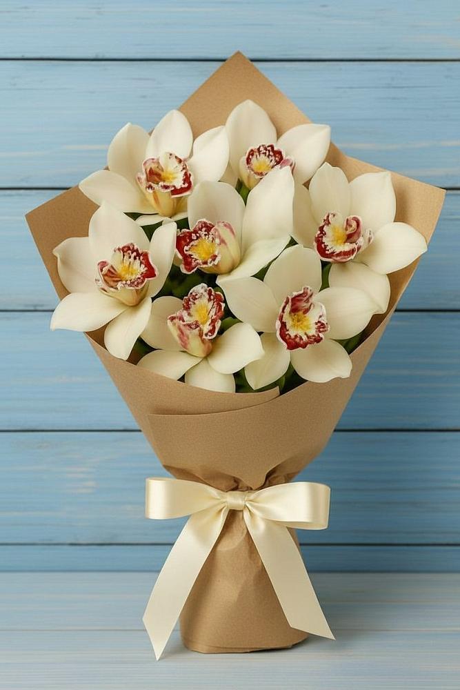 Букет цветов из: Орхидеи и Розы в Товарково Тульская область 